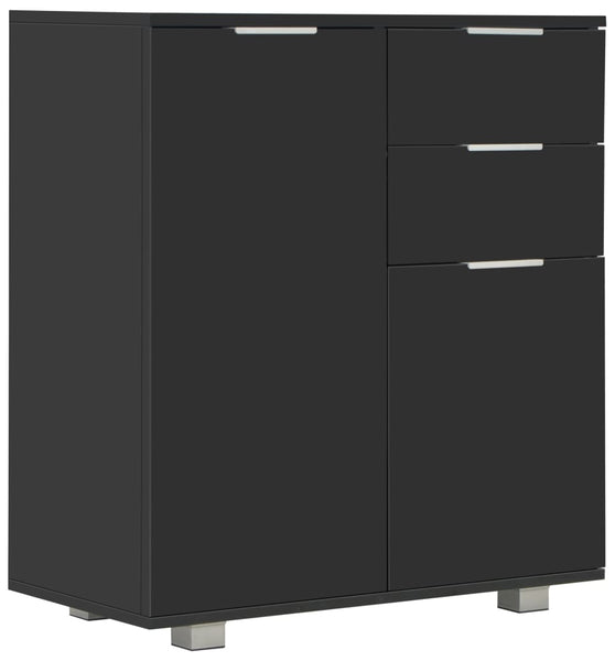 Sideboard Hochglanz-Schwarz 71x35x80 cm Holzwerkstoff