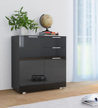 Sideboard Hochglanz-Schwarz 71x35x80 cm Holzwerkstoff