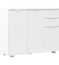 Sideboard Hochglanz-Weiß 107x35x80,5 cm