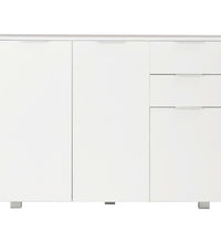 Sideboard Hochglanz-Weiß 107x35x80,5 cm