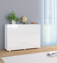 Sideboard Hochglanz-Weiß 107x35x80,5 cm