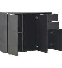 Sideboard Hochglanz-Schwarz 107x35x80,5 cm