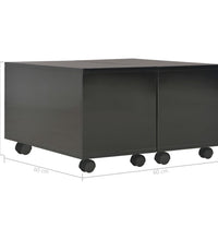Couchtisch Hochglanz-Schwarz 60x60x35 cm Holzwerkstoff