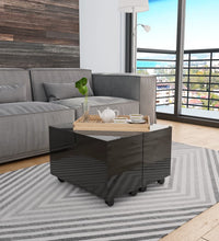 Couchtisch Hochglanz-Schwarz 60x60x35 cm Holzwerkstoff