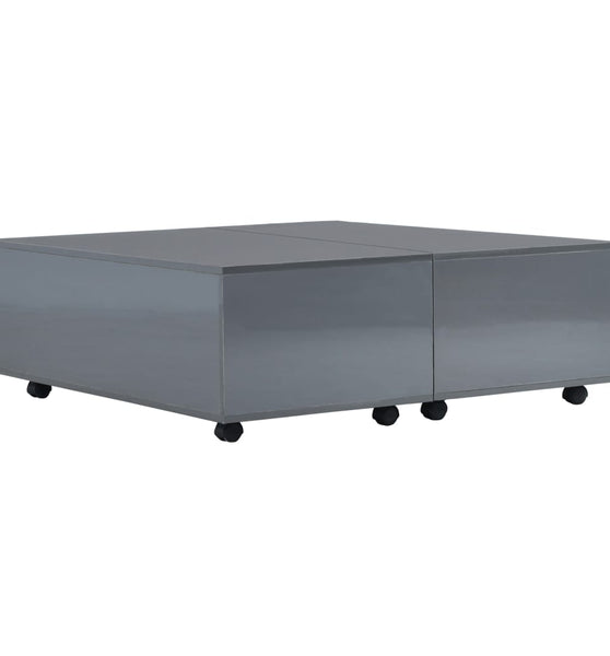 Couchtisch Hochglanz-Grau 100x100x35 cm