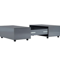Couchtisch Hochglanz-Grau 100x100x35 cm