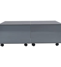 Couchtisch Hochglanz-Grau 100x100x35 cm