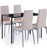 5-tlg. Essgruppe Cappuccino-Braun