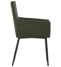 Esszimmerstühle mit Armlehnen 2 Stk. Braun Stoff