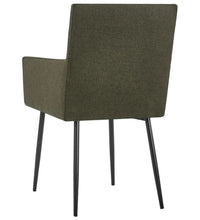 Esszimmerstühle mit Armlehnen 2 Stk. Braun Stoff