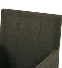 Esszimmerstühle mit Armlehnen 2 Stk. Braun Stoff