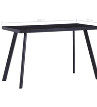 Esstisch Schwarz 120 x 60 x 75 cm Hartglas