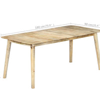 Esstisch 180×90×76 cm Mango Massivholz
