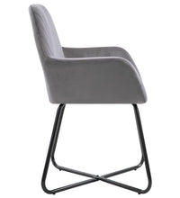 Esszimmerstühle 2 Stk. Grau Samt