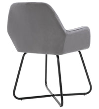 Esszimmerstühle 2 Stk. Grau Samt