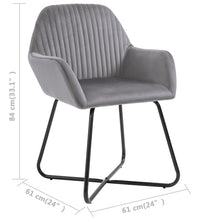 Esszimmerstühle 2 Stk. Grau Samt