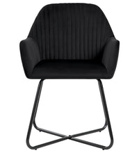 Esszimmerstühle 2 Stk. Schwarz Samt