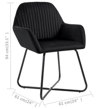 Esszimmerstühle 2 Stk. Schwarz Samt