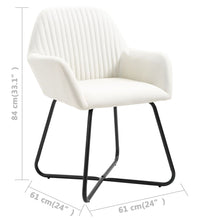 Esszimmerstühle 2 Stk. Creme Stoff