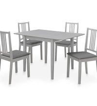5-tlg. Essgruppe MDF Grau