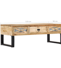 Couchtisch 110 x 50 x 38 cm Massivholz Mango