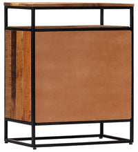 Beistellschrank 60x35x76 cm Massives Altholz und Stahl