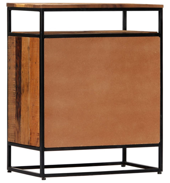 Beistellschrank 60x35x76 cm Massives Altholz und Stahl