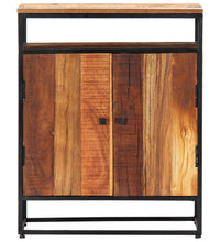 Beistellschrank 60x35x76 cm Massives Altholz und Stahl