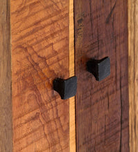 Beistellschrank 60x35x76 cm Massives Altholz und Stahl