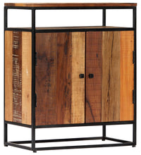 Beistellschrank 60x35x76 cm Massives Altholz und Stahl