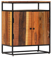 Beistellschrank 60x35x76 cm Massives Altholz und Stahl