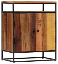 Beistellschrank 60x35x76 cm Massives Altholz und Stahl