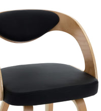 Esszimmerstühle 2 Stk. Schwarz Bugholz und Kunstleder