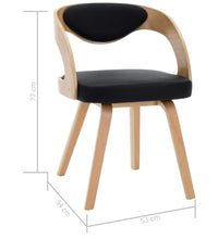 Esszimmerstühle 2 Stk. Schwarz Bugholz und Kunstleder