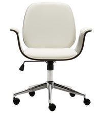 Bürostuhl Weiß Bugholz und Kunstleder