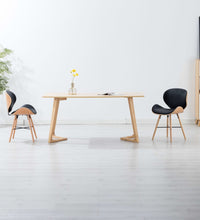 Esszimmerstühle 2 Stk. Schwarz Kunstleder und Bugholz
