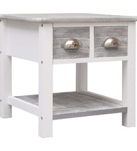 Beistelltisch Grau 40x40x40 cm Paulownia Holz