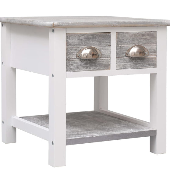 Beistelltisch Grau 40x40x40 cm Paulownia Holz