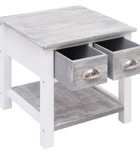 Beistelltisch Grau 40x40x40 cm Paulownia Holz