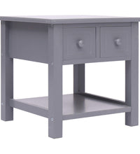 Beistelltisch Grau 40×40×40 cm Paulownia Holz