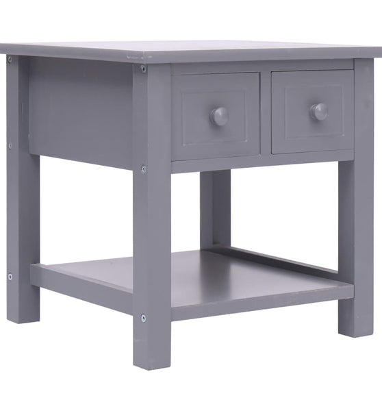 Beistelltisch Grau 40×40×40 cm Paulownia Holz