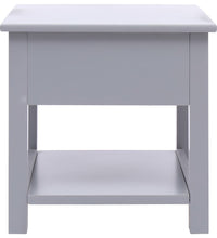 Beistelltisch Grau 40×40×40 cm Paulownia Holz