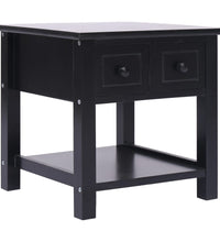 Beistelltisch Schwarz 40x40x40 cm Paulownia Holz
