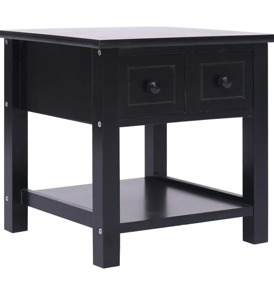 Beistelltisch Schwarz 40x40x40 cm Paulownia Holz
