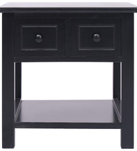 Beistelltisch Schwarz 40x40x40 cm Paulownia Holz
