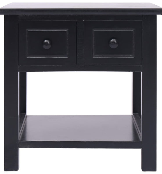 Beistelltisch Schwarz 40x40x40 cm Paulownia Holz