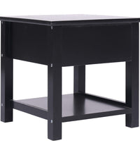 Beistelltisch Schwarz 40x40x40 cm Paulownia Holz