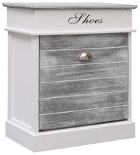 Schuhschrank Grau 50 x 28 x 58 cm Paulownia Holz