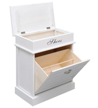 Schuhschrank Weiß 50 x 28 x 58 cm Paulownia Holz