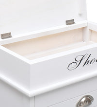 Schuhschrank Weiß 50 x 28 x 58 cm Paulownia Holz